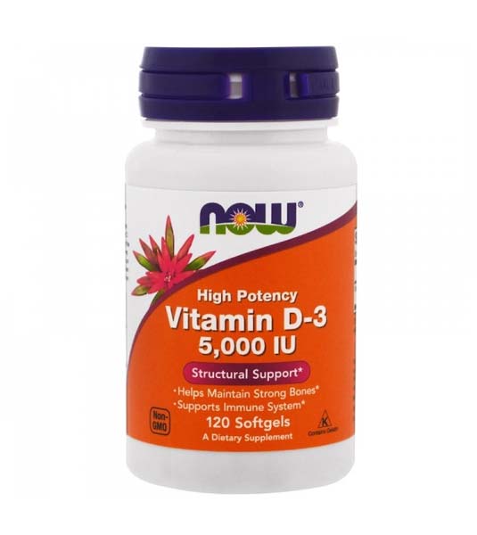 NOW Vitamin D-3 5000 ед 120 капс