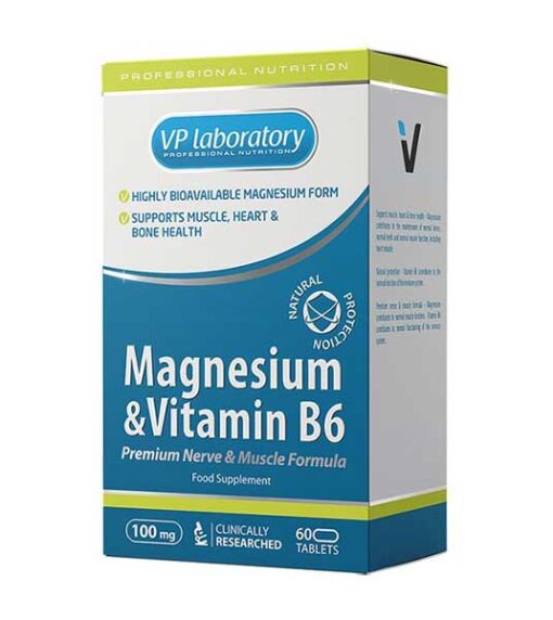 Vplab Magnesium Vitamin B6 60 таблеток